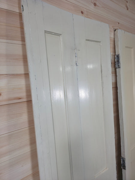 Vintage French Wooden Pine Bi Folding Window Door Shutters Screen Room Divider