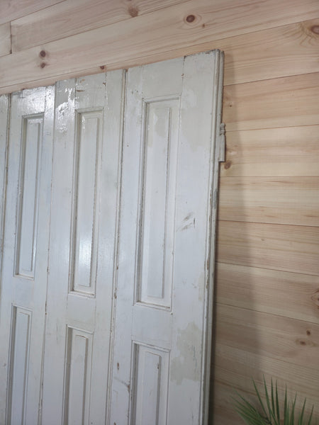 Vintage French Wooden Pine Bi Folding Window Door Shutters Screen Room Divider