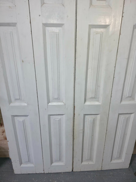 Vintage French Wooden Pine Bi Folding Window Door Shutters Screen Room Divider