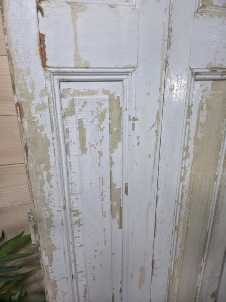 Vintage French Wooden Pine Bi Folding Window Door Shutters Screen Room Divider