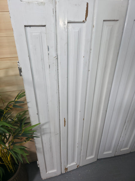 Vintage French Wooden Pine Bi Folding Window Door Shutters Screen Room Divider