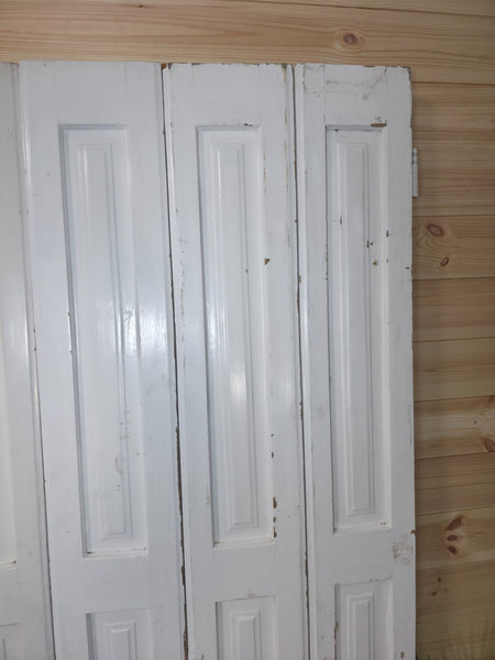 Vintage French Wooden Pine Bi Folding Window Door Shutters Screen Room Divider