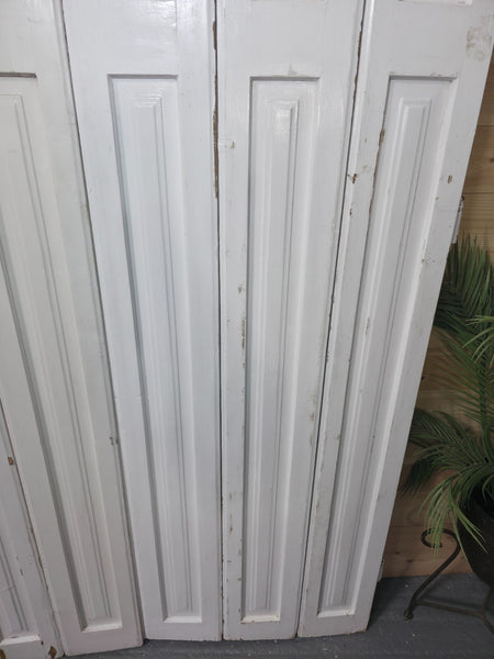 Vintage French Wooden Pine Bi Folding Window Door Shutters Screen Room Divider