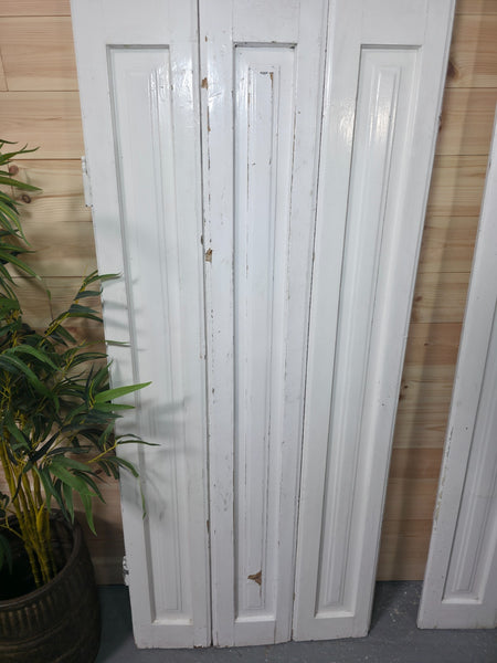 Vintage French Wooden Pine Bi Folding Window Door Shutters Screen Room Divider