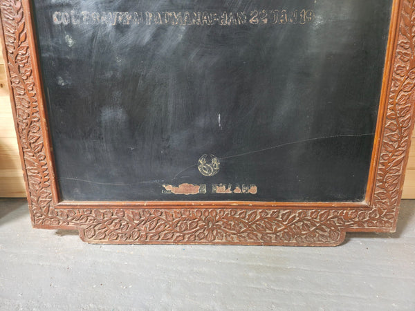 Large Vintage Indian Army Military Honour Board Carved Wooden Frame Menu Board