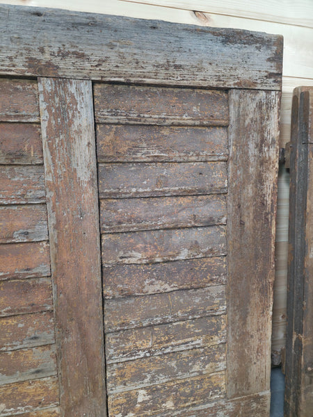 Antique French Split 2 Piece Rustic Wooden Vineyard Cellar Stable Door