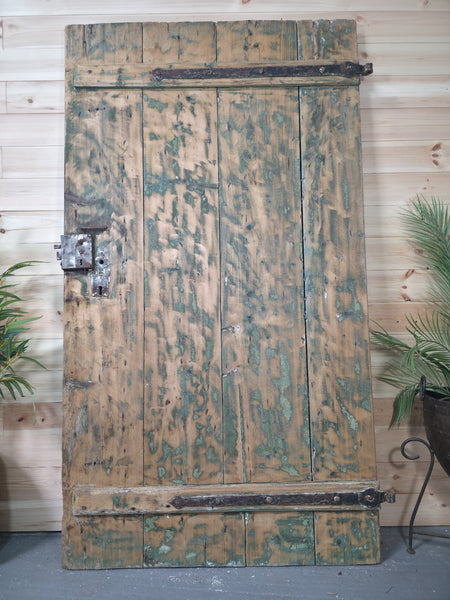 Antique French Rustic Wooden Vineyard Cellar Door