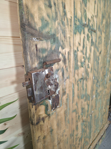 Antique French Rustic Wooden Vineyard Cellar Door