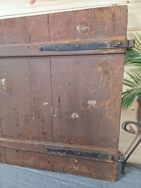 Antique French Split 2 Piece Rustic Wooden Vineyard Cellar Stable Door
