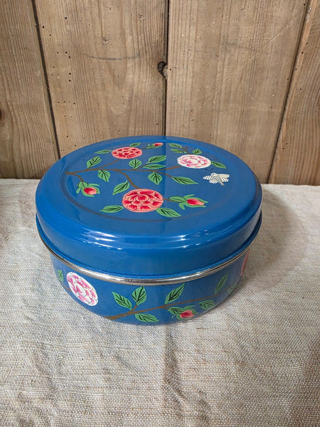 Authentic Indian Hand Painted Stainless Steel Storage Picnic Tin Dog Cat Bowl