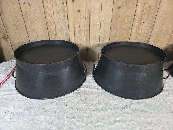 Rustic Reclaimed Metal Oval Tub Planter
