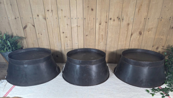Rustic Reclaimed Metal Oval Tub Planter