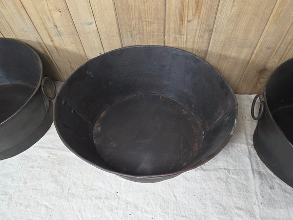 Rustic Reclaimed Metal Oval Tub Planter