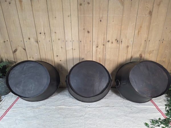 Rustic Reclaimed Metal Oval Tub Planter