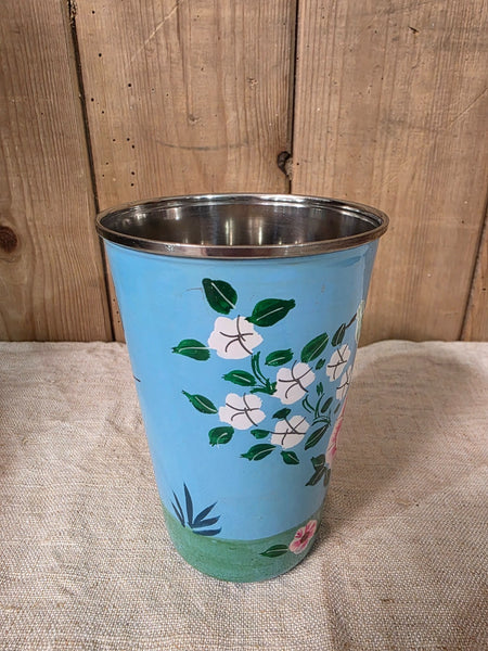 Hand Painted Indian Stainless Steel Picnic Camping Drinks Beaker Cup