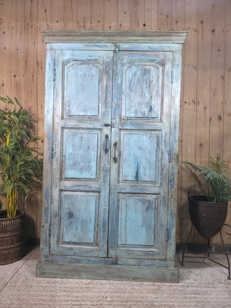 Vintage Reclaimed Indian Wooden House Keepers Linen Cupboard
