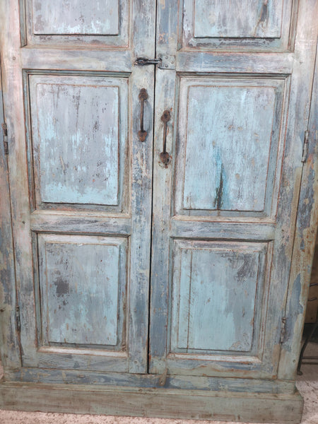 Vintage Reclaimed Indian Wooden House Keepers Linen Cupboard