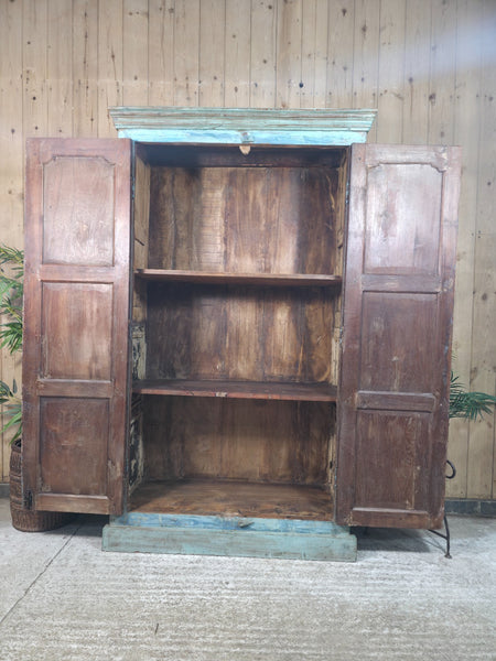 Vintage Reclaimed Indian Wooden House Keepers Linen Cupboard