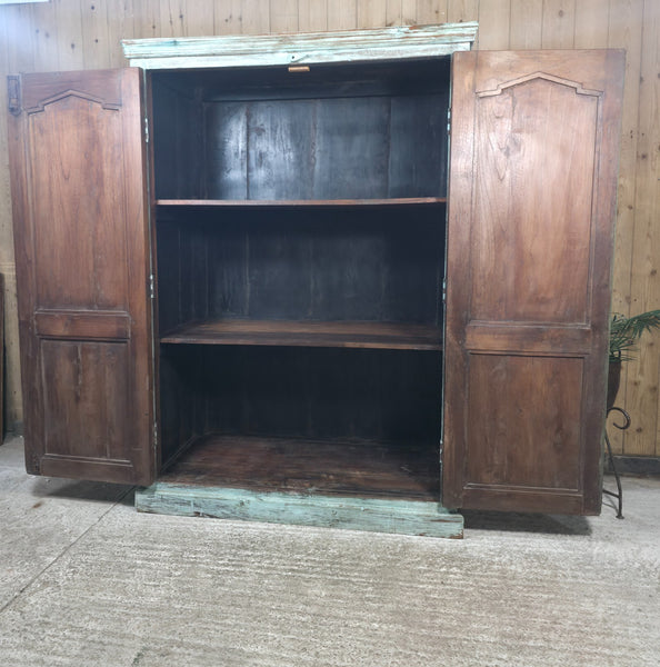 Vintage Reclaimed Indian Wooden House Keepers Linen Cupboard
