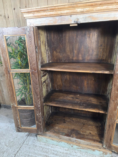 Vintage Reclaimed Indian Freestanding Kitchen Bathroom Drinks Display Cabinet