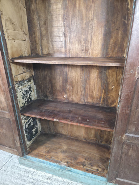 Vintage Reclaimed Indian Wooden House Keepers Linen Cupboard