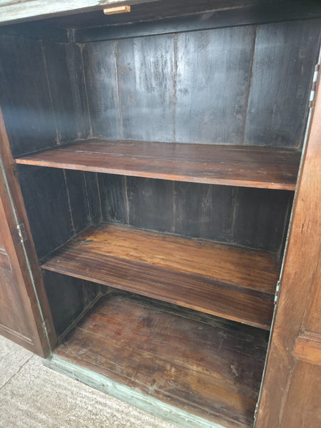 Vintage Reclaimed Indian Wooden House Keepers Linen Cupboard