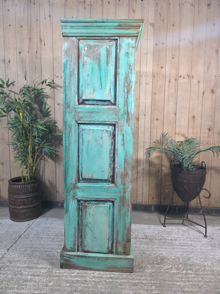 Vintage Reclaimed Indian Freestanding Kitchen Bathroom Drinks Display Cabinet