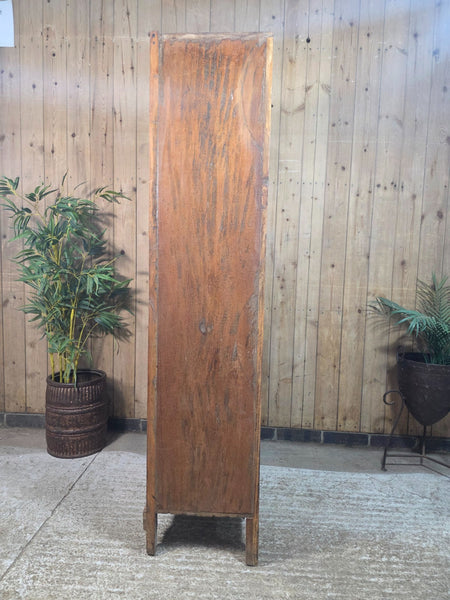 Vintage Indian Glazed Colonial Wooden Kitchen Bathroom Drinks Display Cabinet