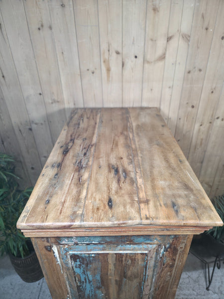 Vintage Reclaimed Indian Rustic Wooden Free Standing Cupboard Drinks Cabinet