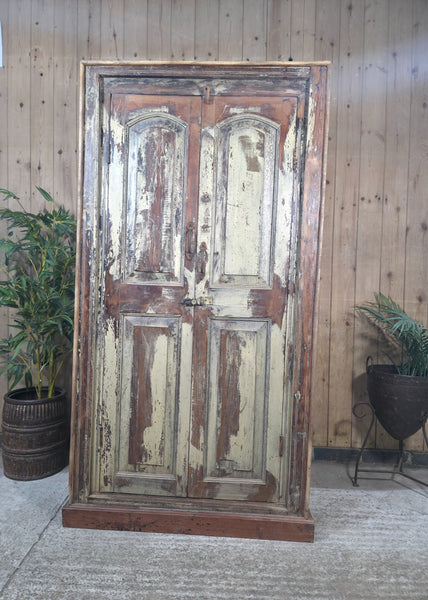 Vintage Reclaimed Indian Wooden House Keepers Linen Cupboard