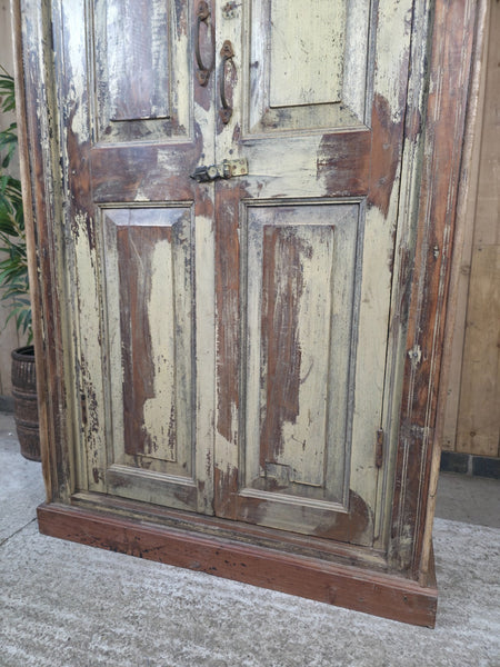 Vintage Reclaimed Indian Wooden House Keepers Linen Cupboard