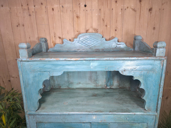Vintage Reclaimed Indian Freestanding Kitchen Bathroom Drinks Display Cabinet