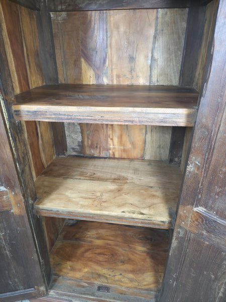 Vintage Reclaimed Indian Wooden House Keepers Linen Cupboard