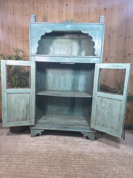 Vintage Reclaimed Indian Freestanding Kitchen Bathroom Drinks Display Cabinet