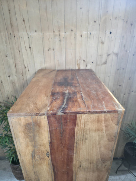 Vintage Reclaimed Indian Wooden House Keepers Linen Cupboard