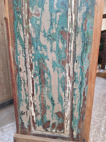Vintage Indian Reclaimed Solid Wooden Carved Tv Unit Sideboard Drinks Cupboard