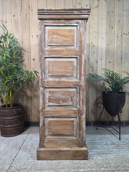 Vintage Reclaimed Indian Freestanding Kitchen Bathroom Drinks Display Cabinet