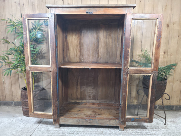 Vintage Reclaimed Indian Freestanding Kitchen Bathroom Drinks Display Cabinet