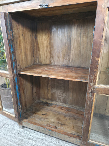 Vintage Reclaimed Indian Freestanding Kitchen Bathroom Drinks Display Cabinet