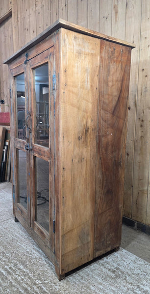 Vintage Reclaimed Indian Freestanding Kitchen Bathroom Drinks Display Cabinet