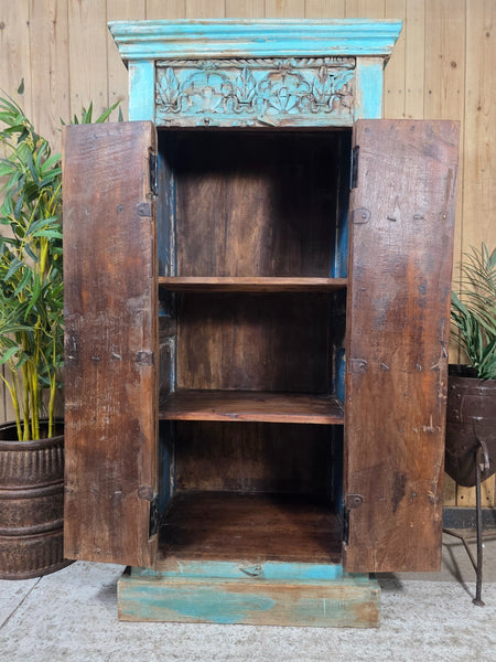 Vintage Reclaimed Indian Rustic Wooden Free Standing Cupboard Drinks Cabinet