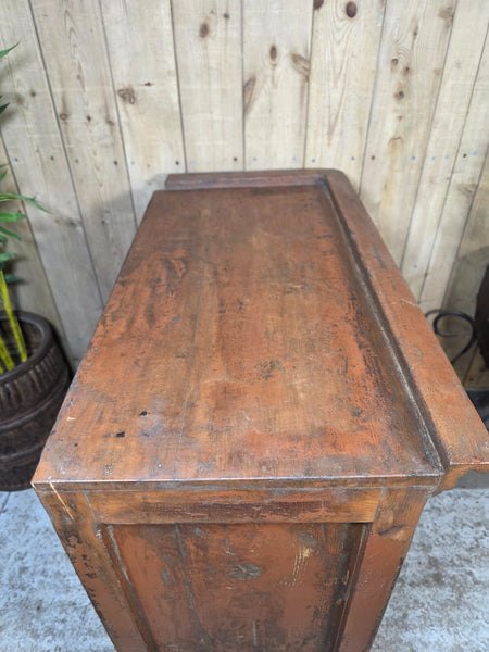 Vintage Indian Glazed Colonial Wooden Kitchen Bathroom Drinks Display Cabinet