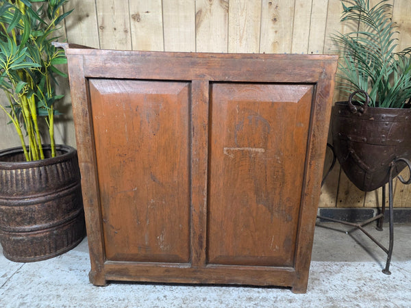 Vintage Indian Glazed Colonial Wooden Kitchen Bathroom Drinks Display Cabinet