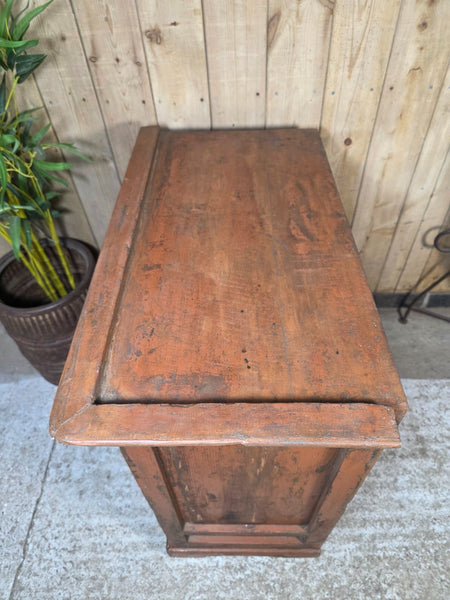 Vintage Indian Glazed Colonial Wooden Kitchen Bathroom Drinks Display Cabinet
