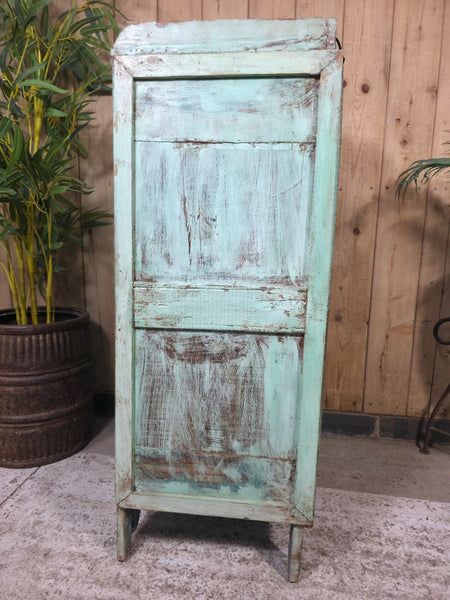 Vintage Indian Glazed Wooden Kitchen Bathroom Drinks Display Bedside Cabinet