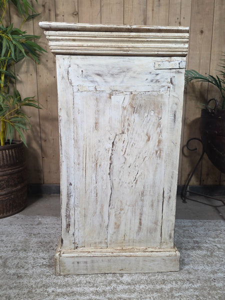 Vintage Indian Glazed Wooden Kitchen Bathroom Drinks Display Bedside Cabinet