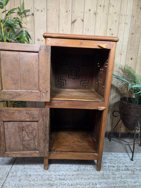 Vintage Reclaimed Indian Wooden Free Standing Bathroom Kitchen Cupboard Cabinet