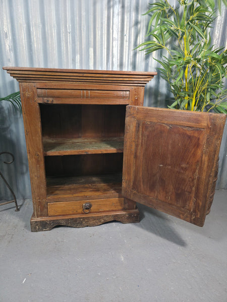 Vintage Indian Mirrored Colonial Wooden Kitchen Bathroom Drinks Display Cabinet
