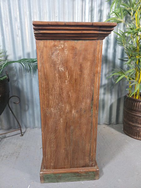 Vintage Indian Mirrored Colonial Wooden Kitchen Bathroom Drinks Display Cabinet