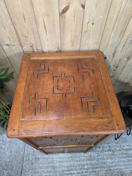 Vintage Reclaimed Indian Wooden Free Standing Bathroom Kitchen Cupboard Cabinet
